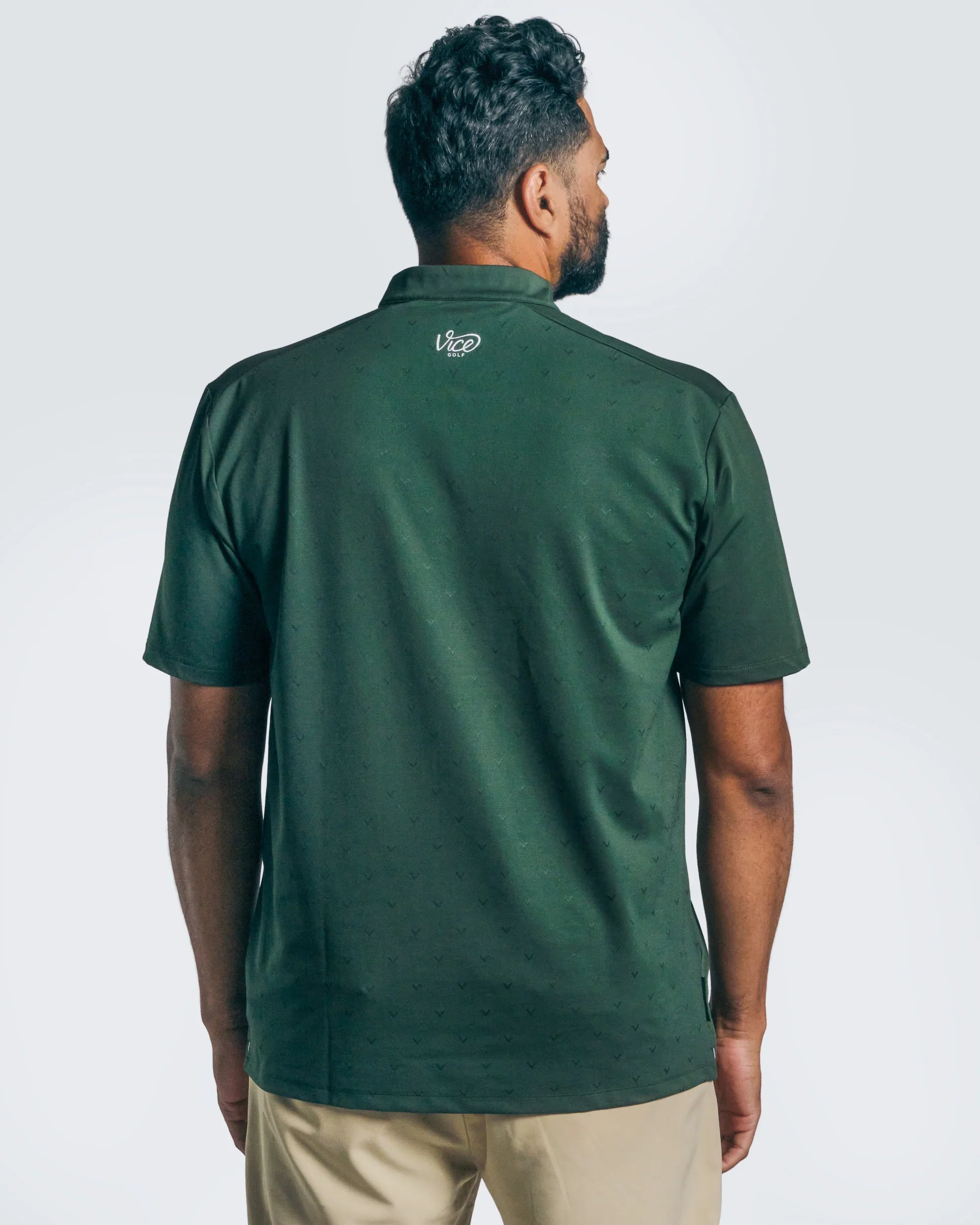 Vice Golf Camo Quarter Zip Polo - Image 3