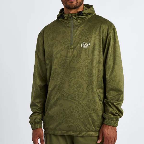 Vice Paisley Half-Zip Hooded Windbreaker